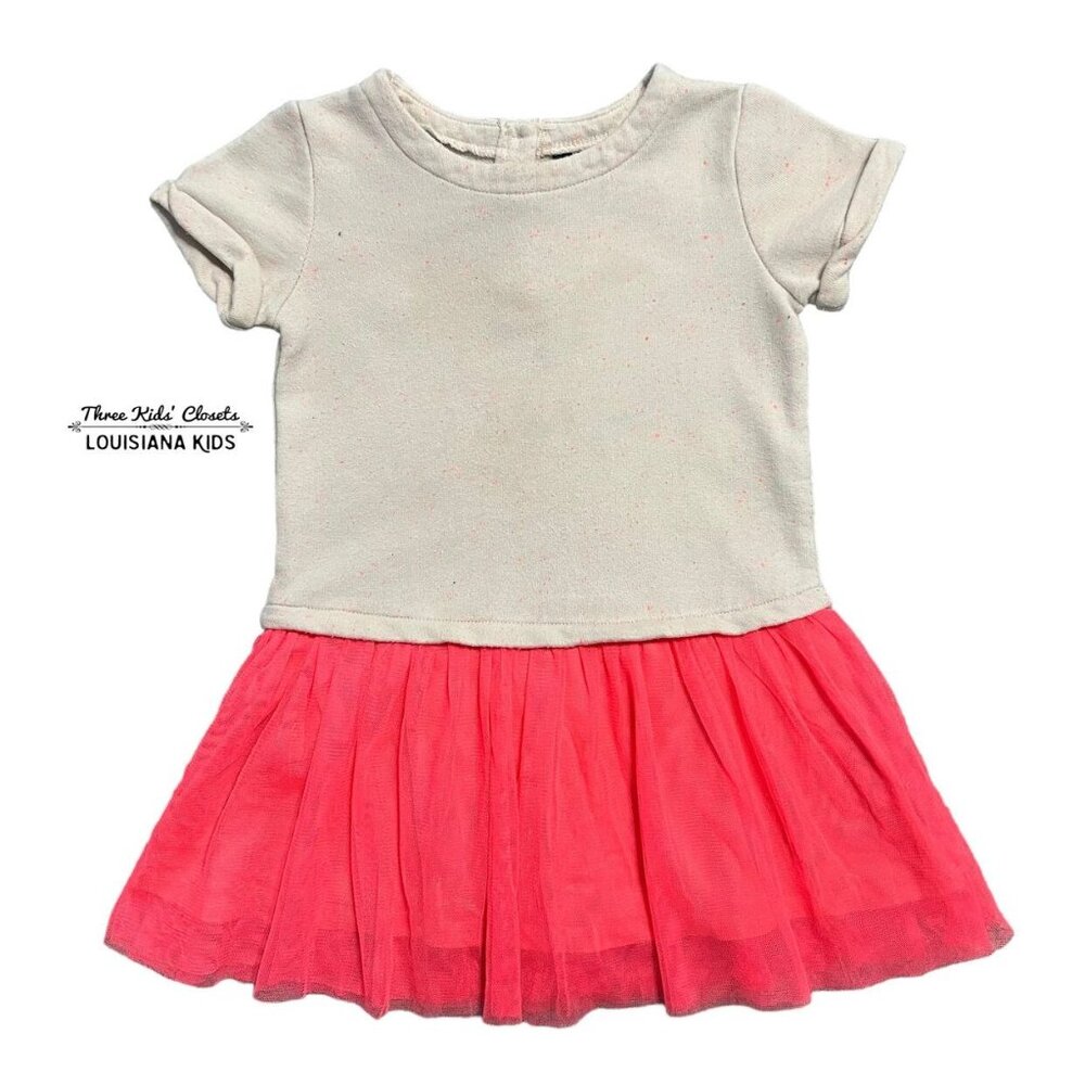 Baby Gap 3Y Neon Pink Confetti Tulle Dress